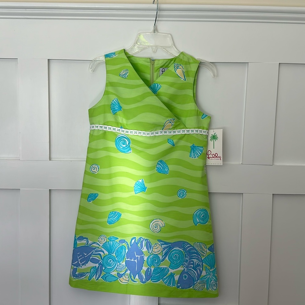 Lilly Pulitzer Girls Size 10 Classic Cotton Shift Dress Fully Lined NWT